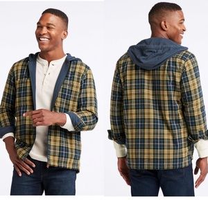llbean hooded flannel